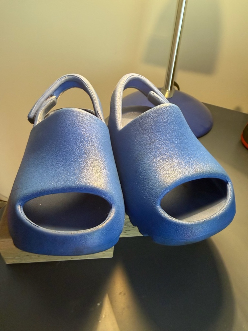 Yeezy Kids Royal Blue Open-Toe Slip-On Sandals